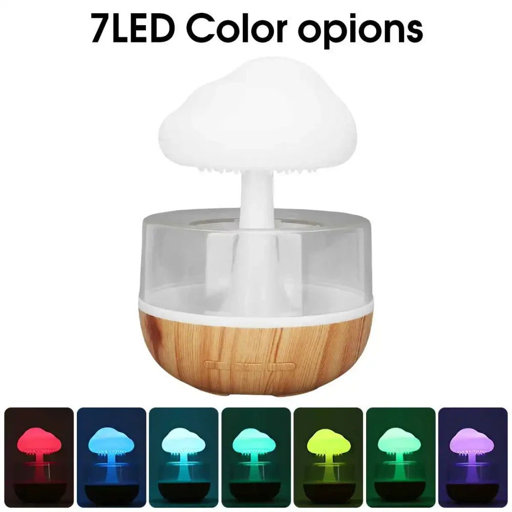 Rain Cloud Humidifier - Real Water Drops & LED Light