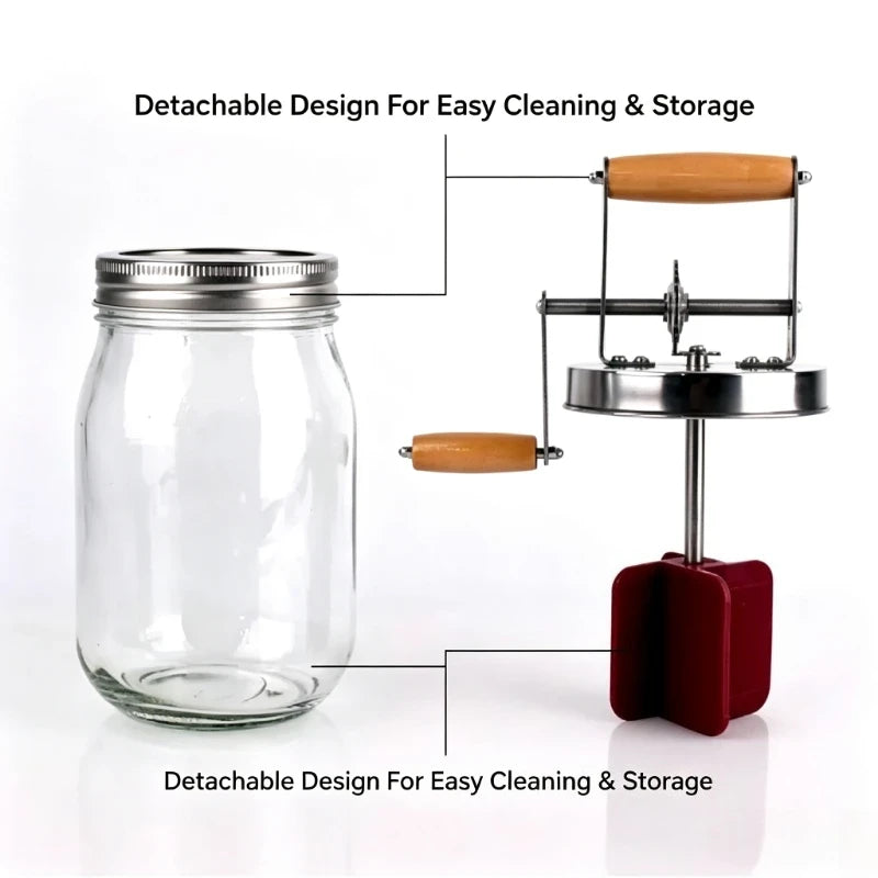 Glass Hand-Crank Butter Churner — Make Homemade Butter