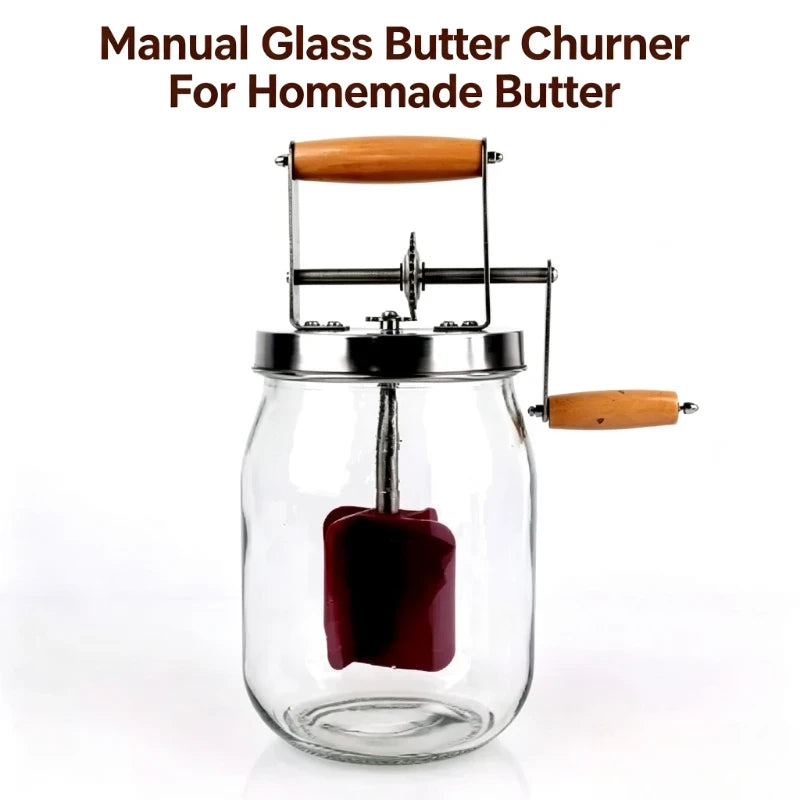 Glass Hand-Crank Butter Churner — Make Homemade Butter
