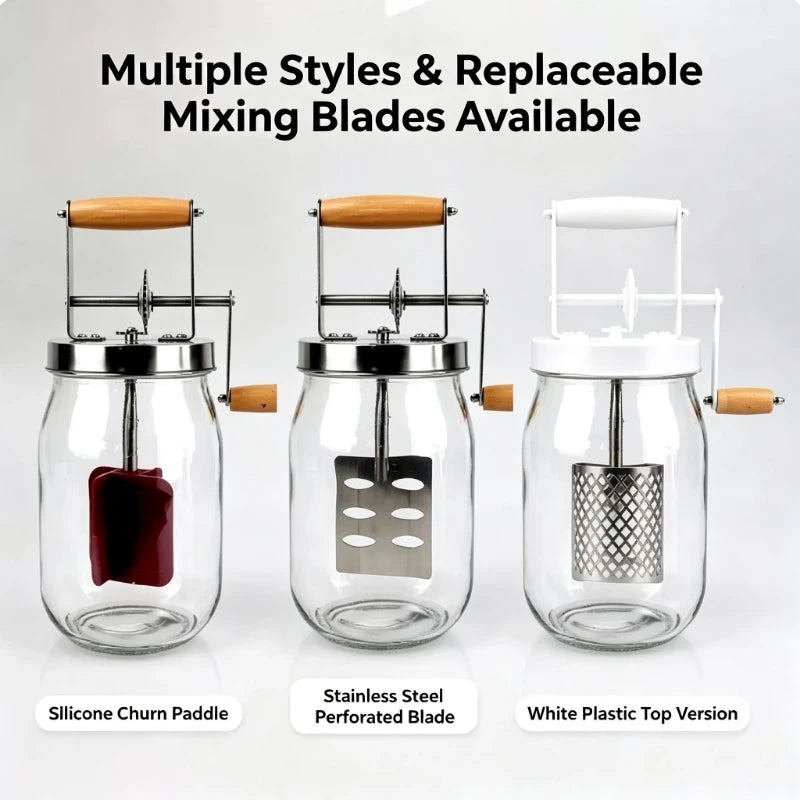 Glass Hand-Crank Butter Churner — Make Homemade Butter