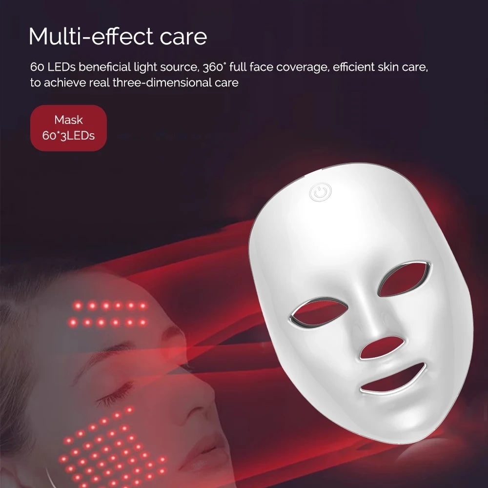 Máscara LED Facial 7 Colores ALUMBRA — Fotón Recargable USB