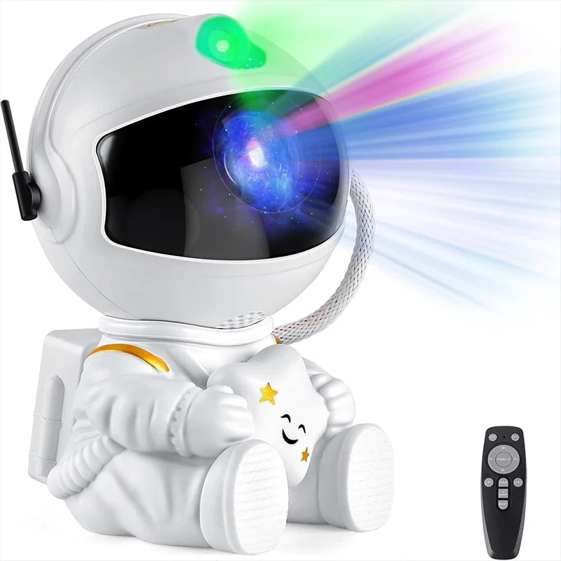 Proyector Galaxia Astronauta — Luz de Noche de Estrellas y Nebulosa con Control y Temporizador