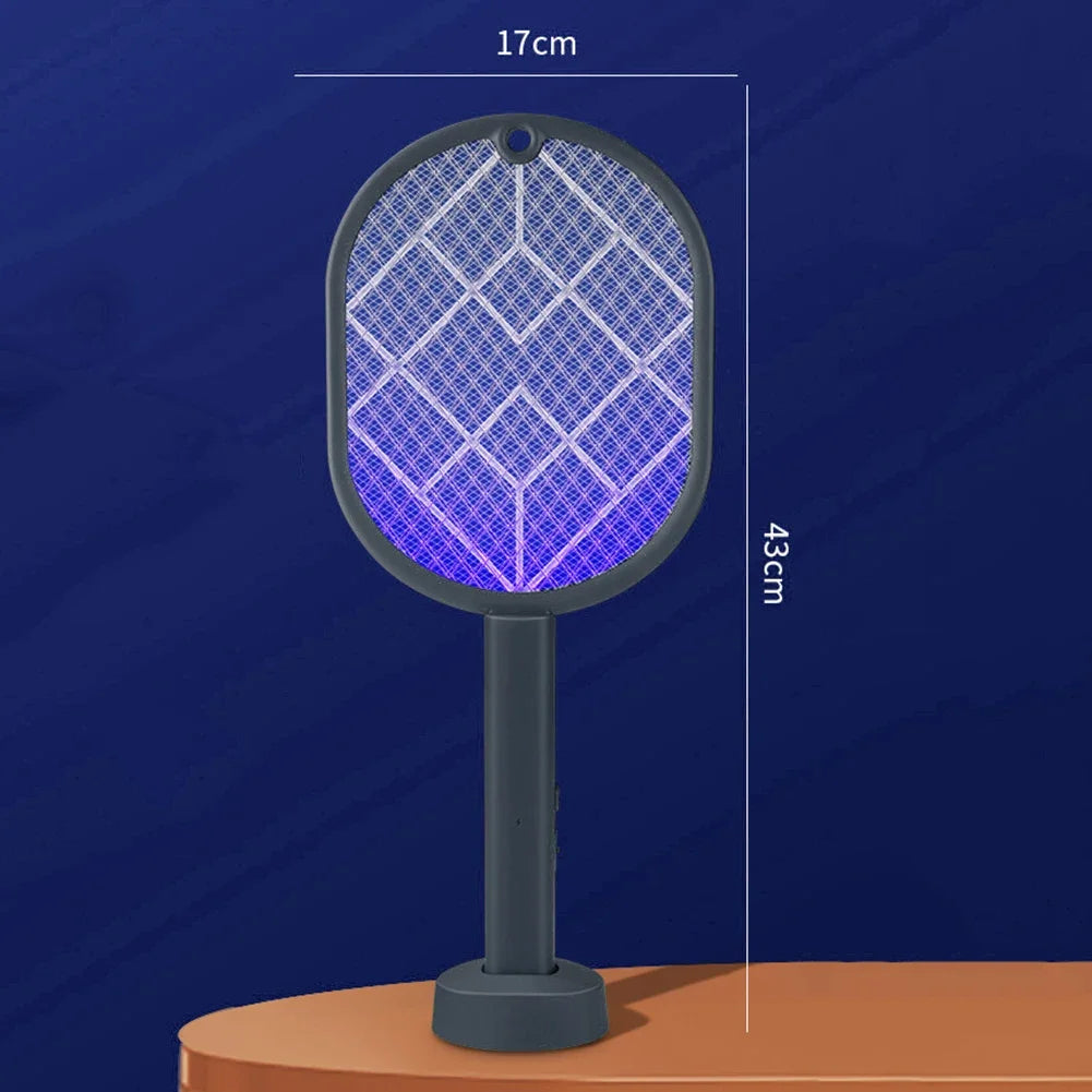 Electric Mosquito Killer 2-In-1 Fly Swatter Trap Electric Mosquito Swatter USB Rechargeable Mosquito Racket Fly Zapper for Home