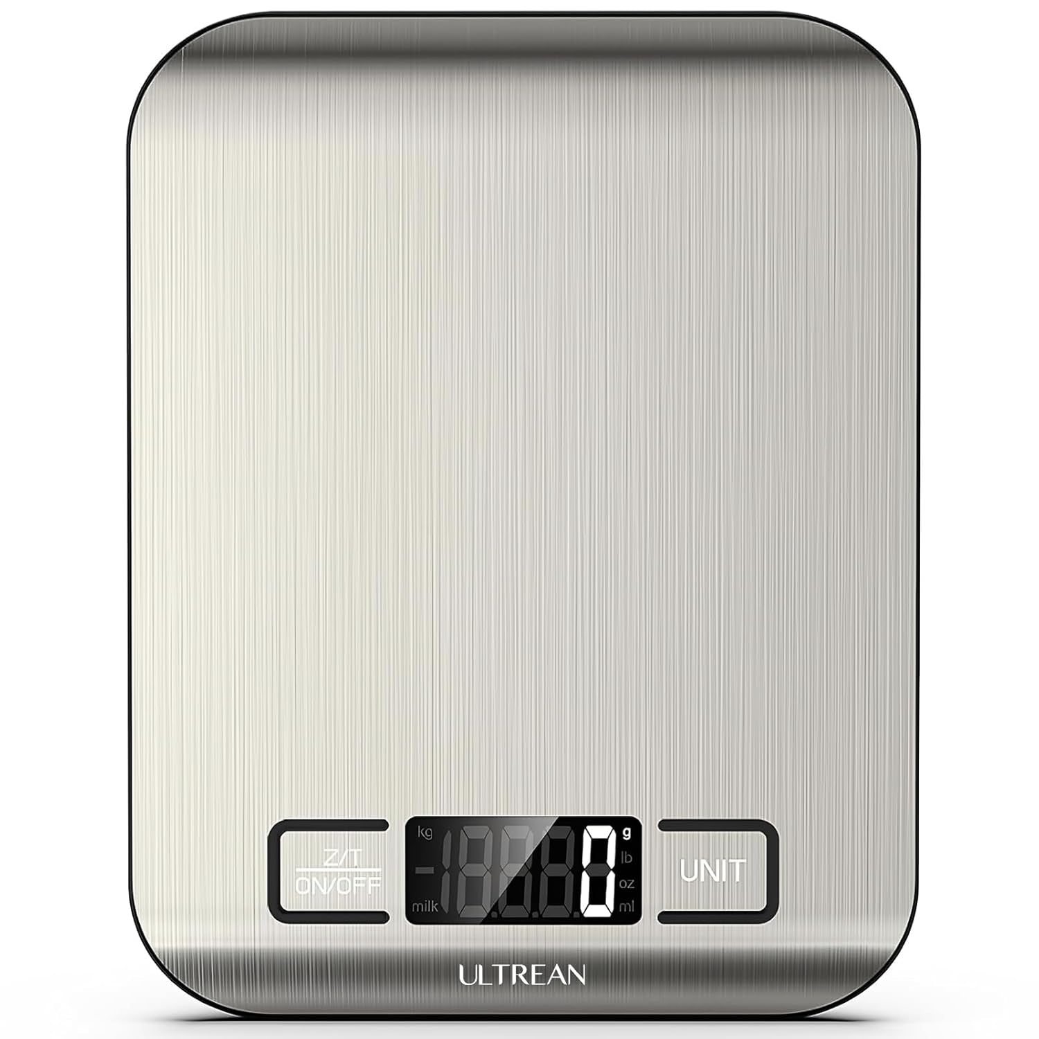 Food Scale, Digital Kitchen Scale with LCD Display, Weight Grams and Ounces for Baking Cooking and Meal Prep, 6 Units with Tare Function, 304 Stainless Steel, 11Lb (Batteries Included)