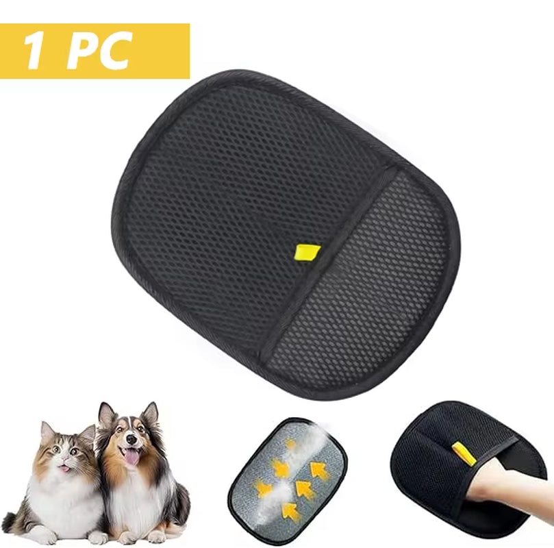 Pet Hair Removal Tool Reusable Static Removal Gloves, Double-Sided Grooming Gloves for Pets, Removes Pet Fur Hair for Carpets