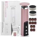 Dual-Head Metal Electric Foot Grinder Portable Rechargeable Callus Remover Dead Skin Remover with Multiple Free Accessories
