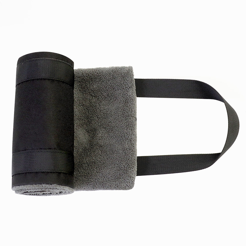 Eslinga para perro color gris, ayuda a levantar las patas traseras