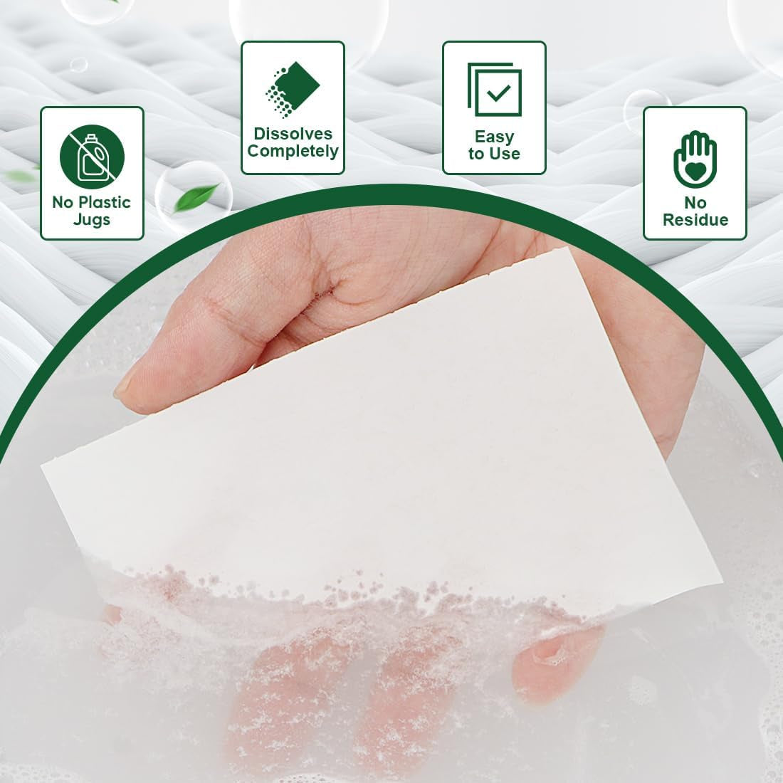 Laundry Detergent Sheets, Washer Sheet Detergent, No Plastic Jug, Laundry Soap Sheet for Travel, Home Washing, Fresh Scent-(160 Loads) 80 Sheets