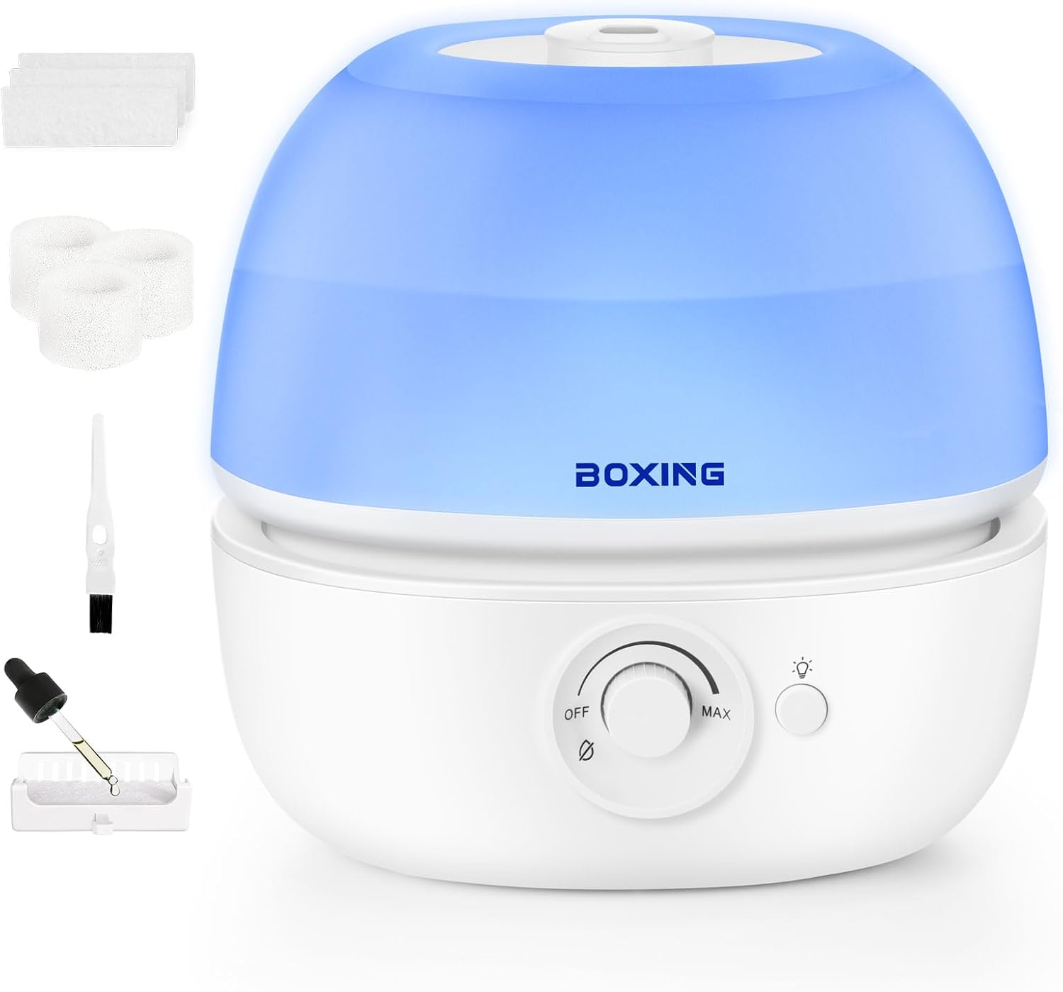Humidificador nube de lluvia con gotas reales y luz LED