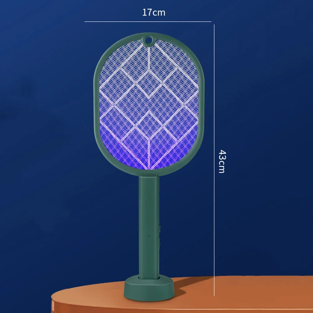 Electric Mosquito Killer 2-In-1 Fly Swatter Trap Electric Mosquito Swatter USB Rechargeable Mosquito Racket Fly Zapper for Home