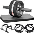 Rueda abdominal con rodillera para entrenamiento de core