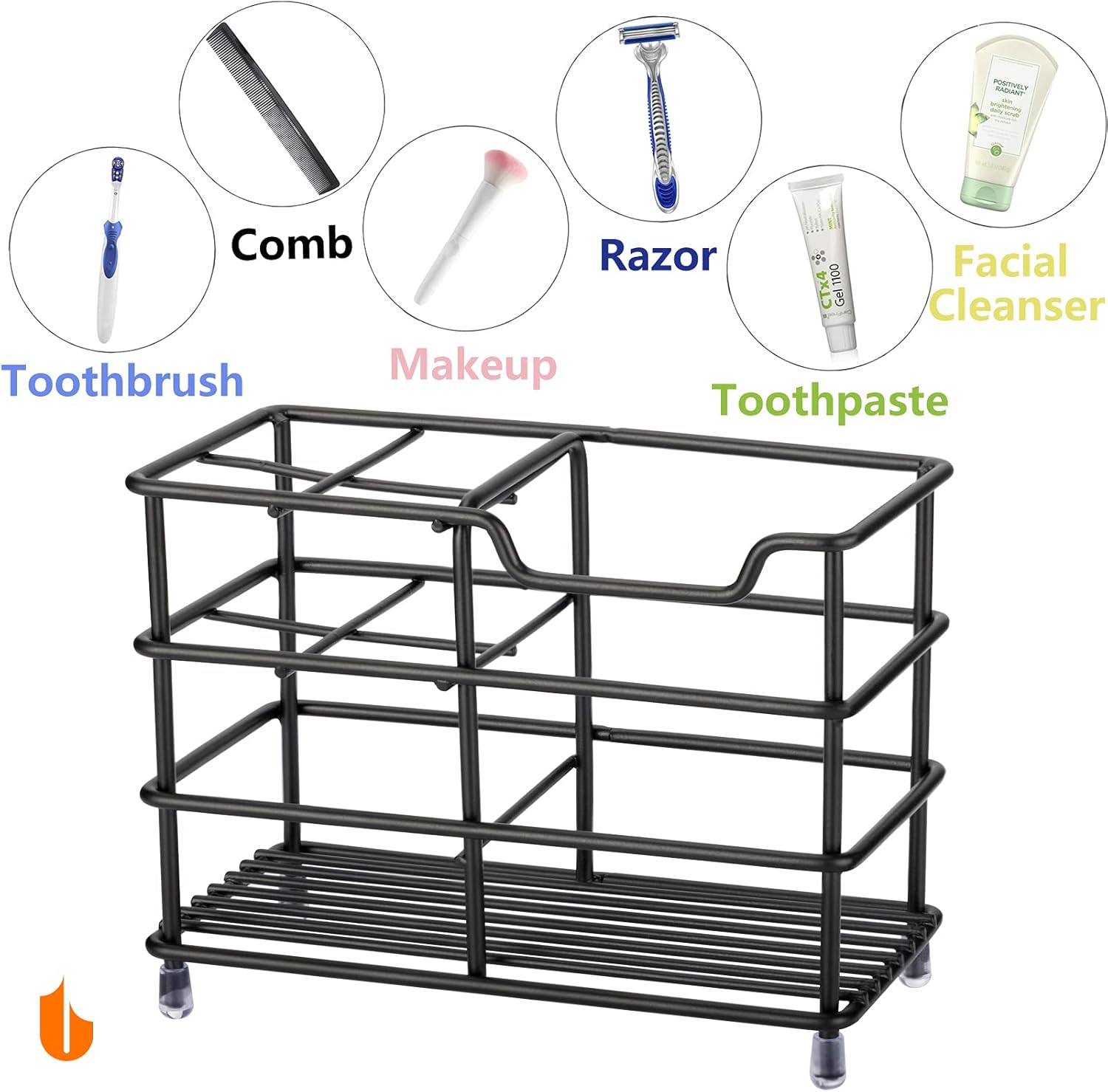 Organizador de baño montado en pared