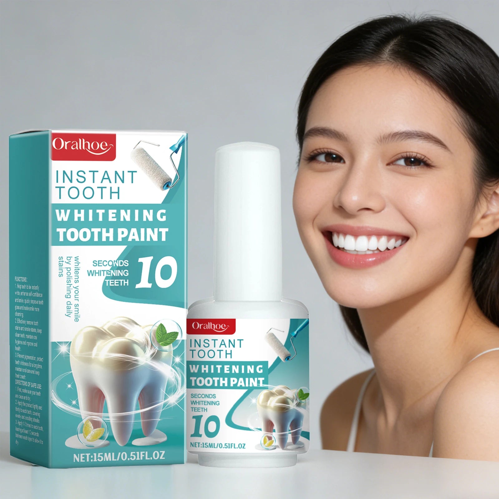 Teeth Whitening Paint Kit Remove Tooth Pigments Stains Brightening Polishing Bleaching Deep Cleaning Instant Oral Hygiene Care