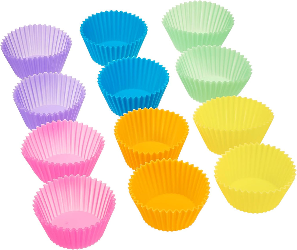 Moldes de muffin de silicona en diferentes colores