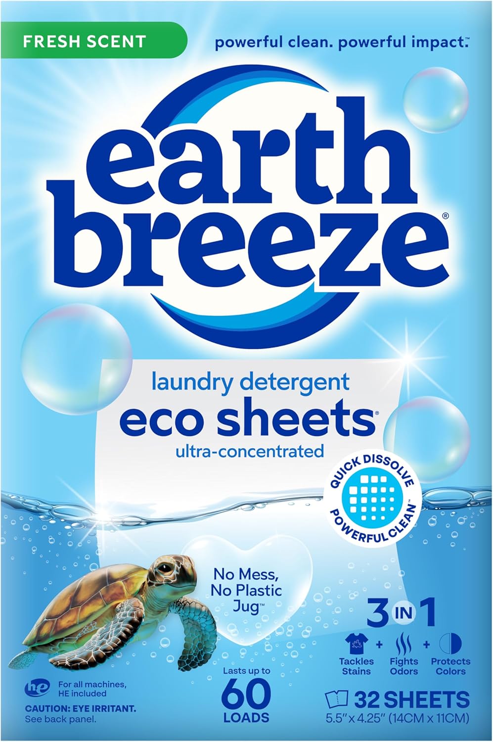 Hojas de detergente para ropa eco concentradas