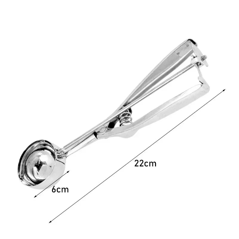Cookie scoop set in original packaging — dishwasher safe stainless steel