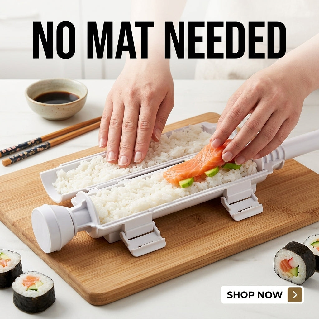 No mat needed - make sushi rolls with the bazooka mold