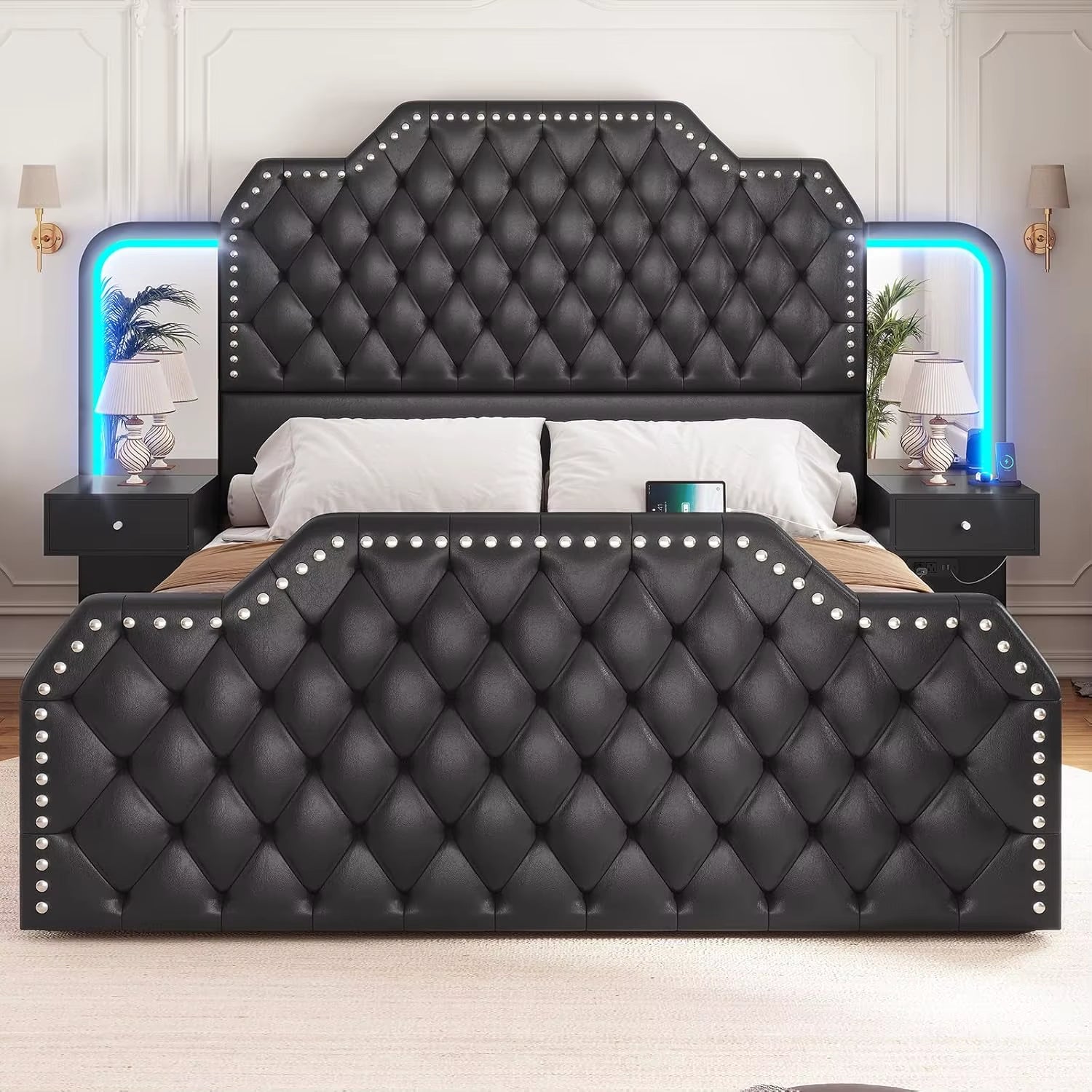 The Dream Queen Bed: Luxury LED & Massive Storage! 💎🔥