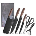 6-Piece Professional Kitchen Knife Set, Knife Set, Stainless Steel Knife and Scissors Set, Essential Kitchen Knives, Holiday Gift
