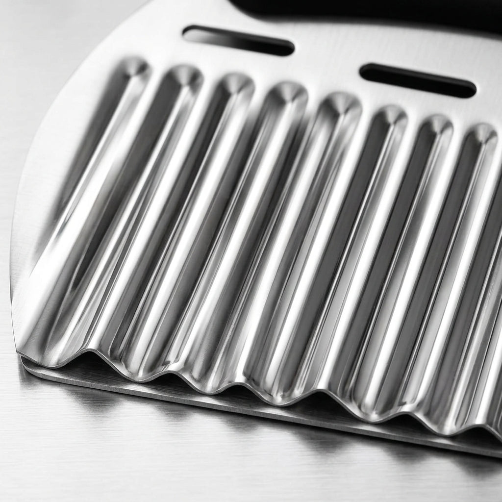 Crinkle cutter wavy vegetable chopper stainless steel