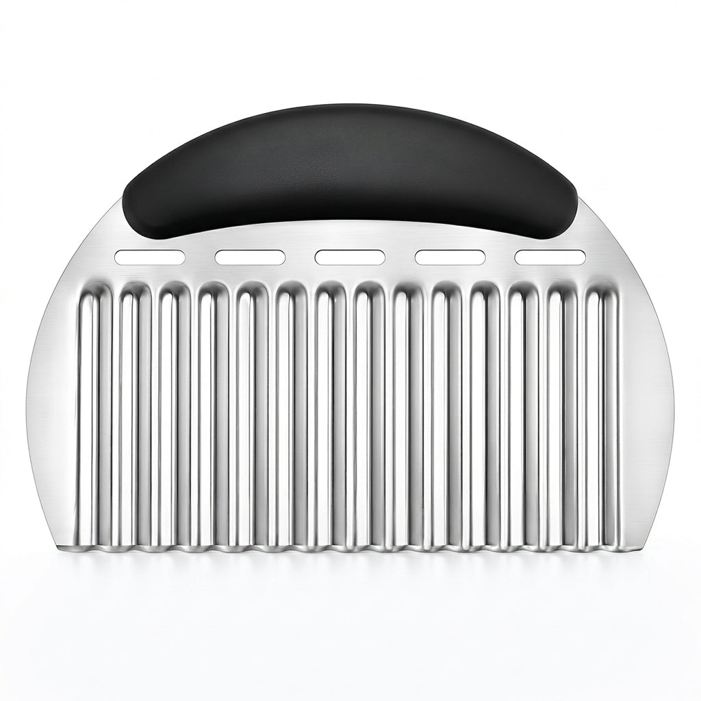 Crinkle cutter wavy vegetable chopper stainless steel