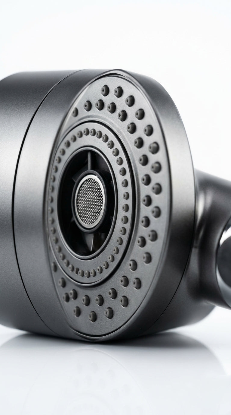Turbo shower head detail