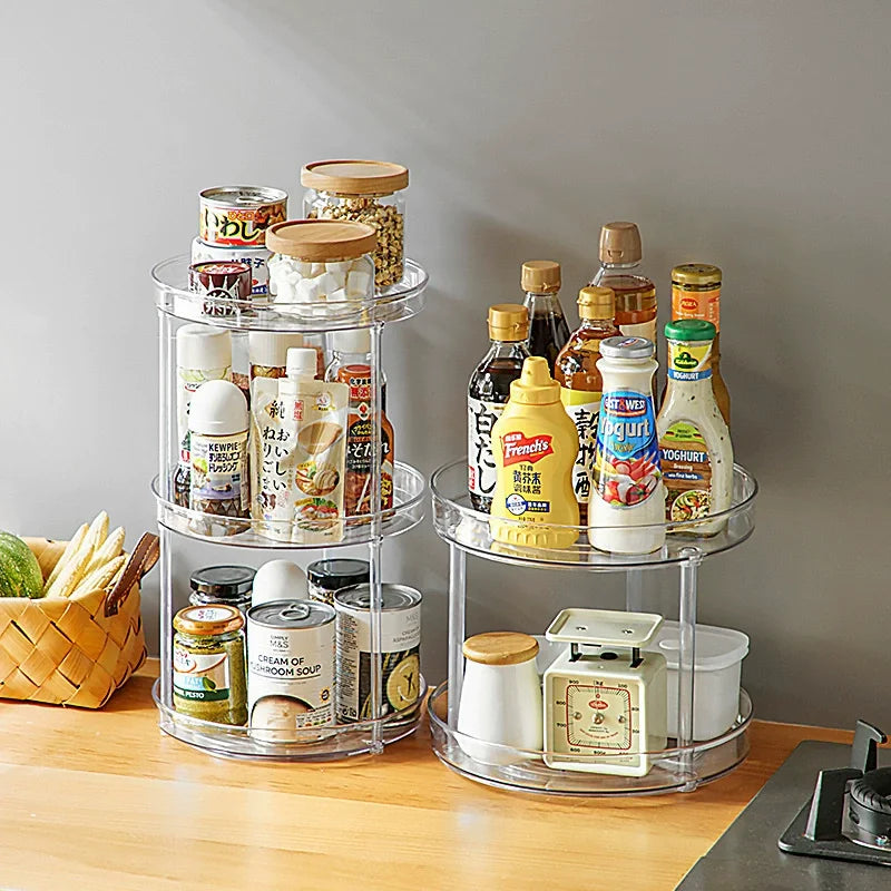 360 rotating spice rack storage for kitchen cabinets