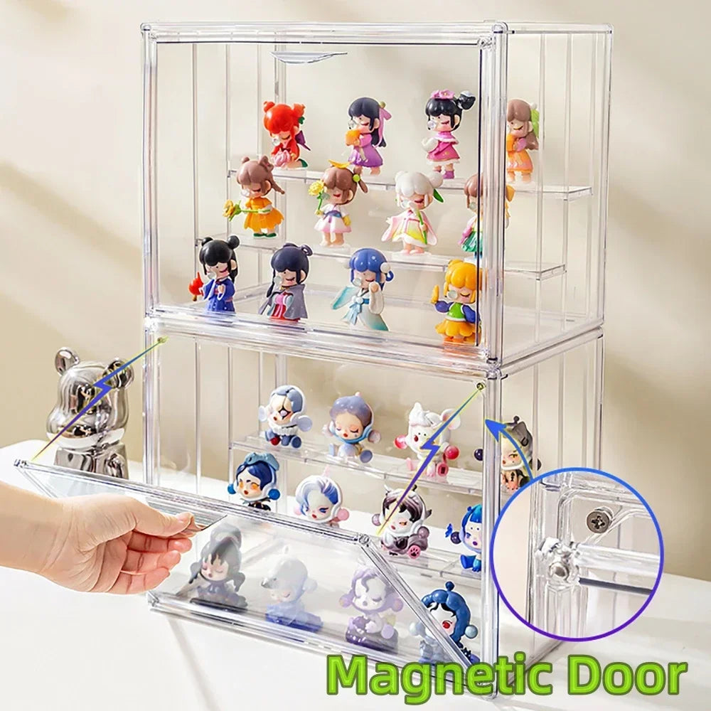 Magnetic door showcase box