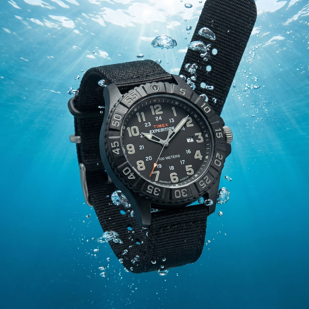 Reloj tactico Timex Expedition sumergible bajo el agua 100 metros
