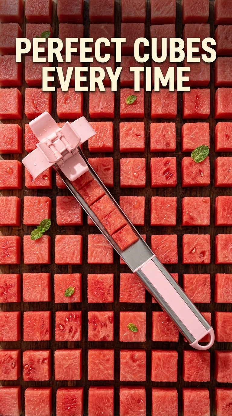 Perfect watermelon cubes every time with the windmill slicer