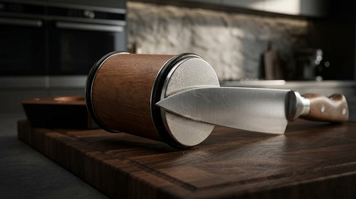 rolling knife sharpener with diamond rollers