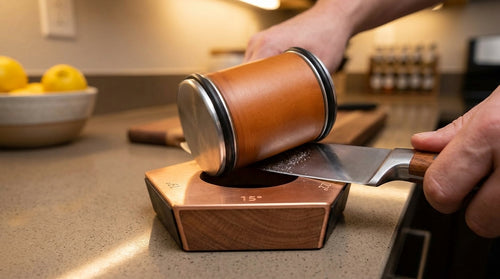 rolling knife sharpener with diamond rollers