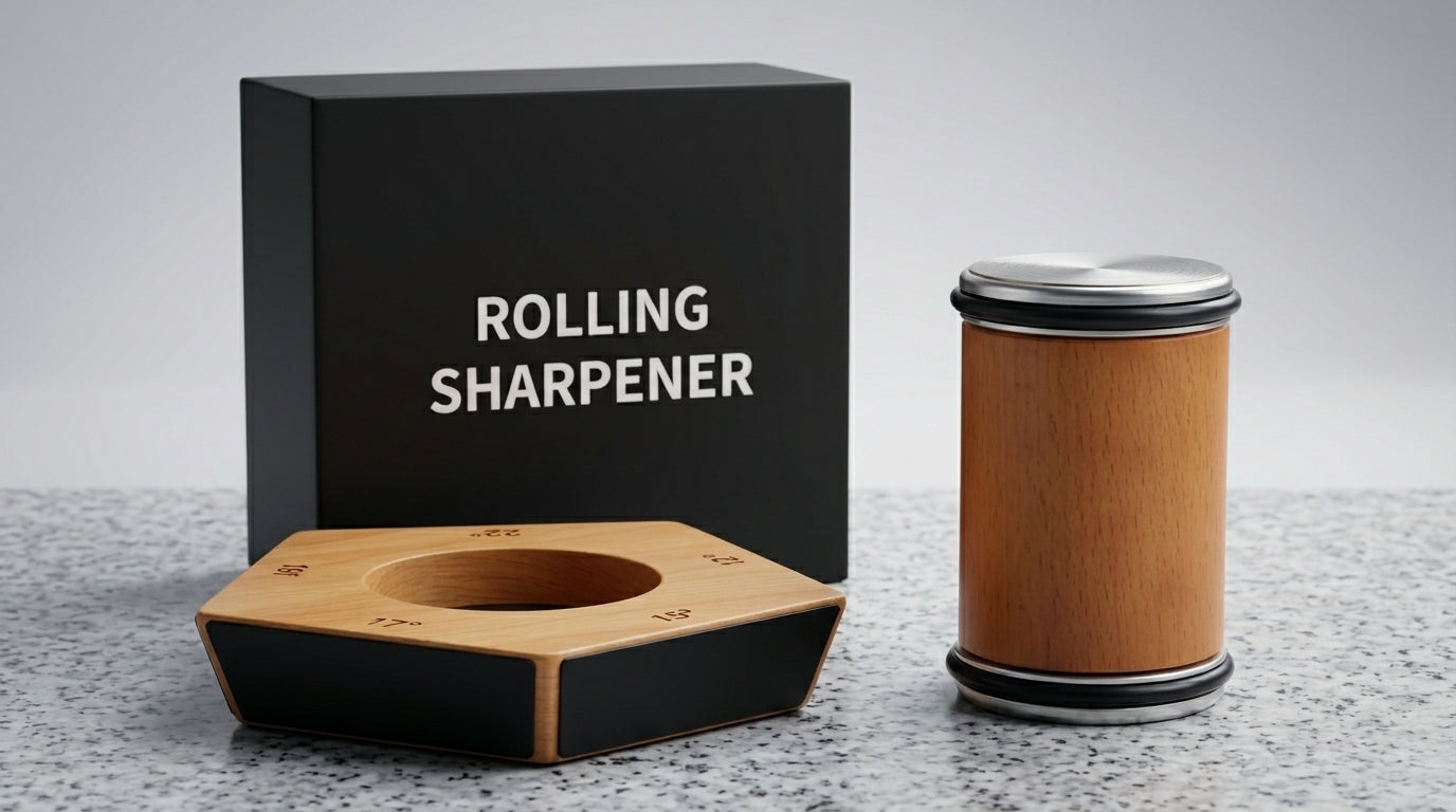rolling knife sharpener with diamond rollers