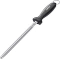 Professional 12-Inch Knife Sharpening Rod, High-Carbon Honing Rod to Sharpen the Knife Quickly, Perfect Knife Sharpener for Chefs and Home Cooks, Easy to Use & Sturdy