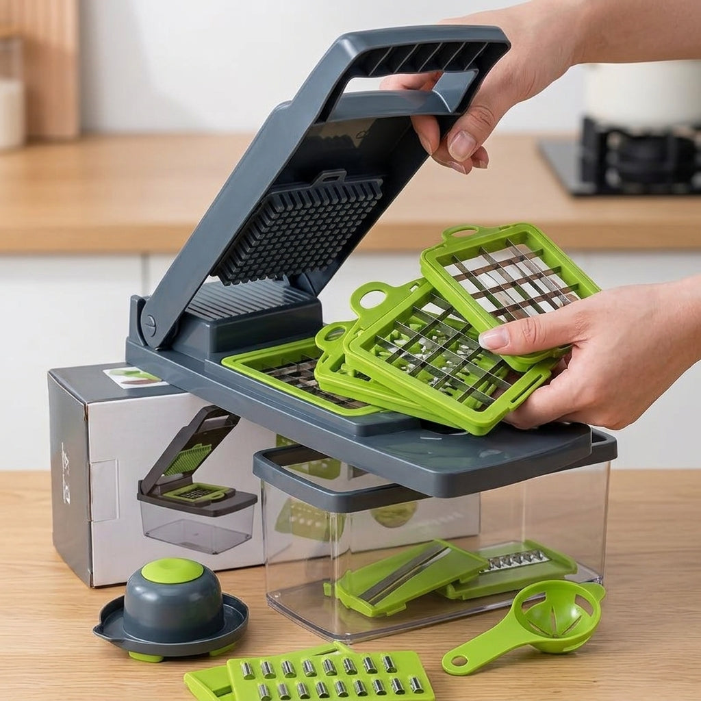14-in-1 vegetable chopper with container