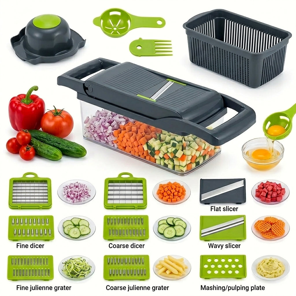 14-in-1 vegetable chopper with container