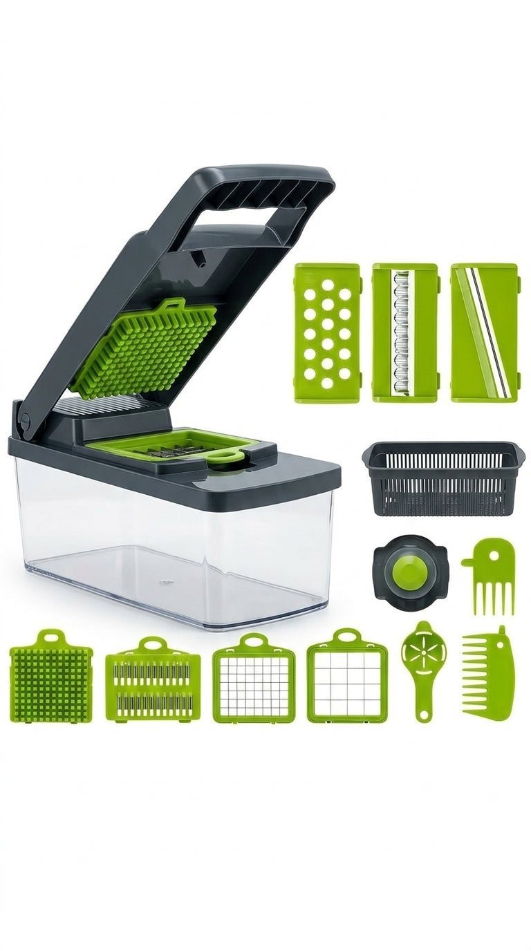 14-in-1 vegetable chopper with container