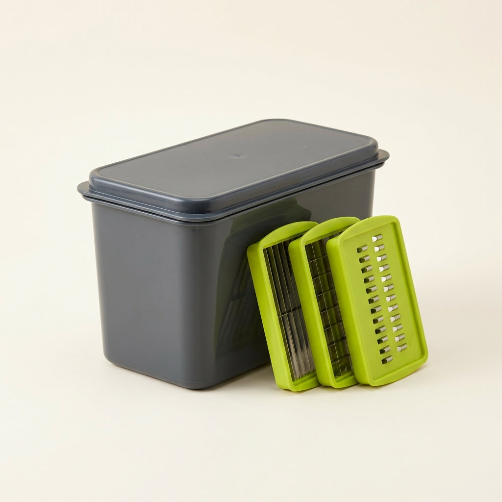 Set picador de verduras 16 en 1 con contenedor y cuchillas intercambiables