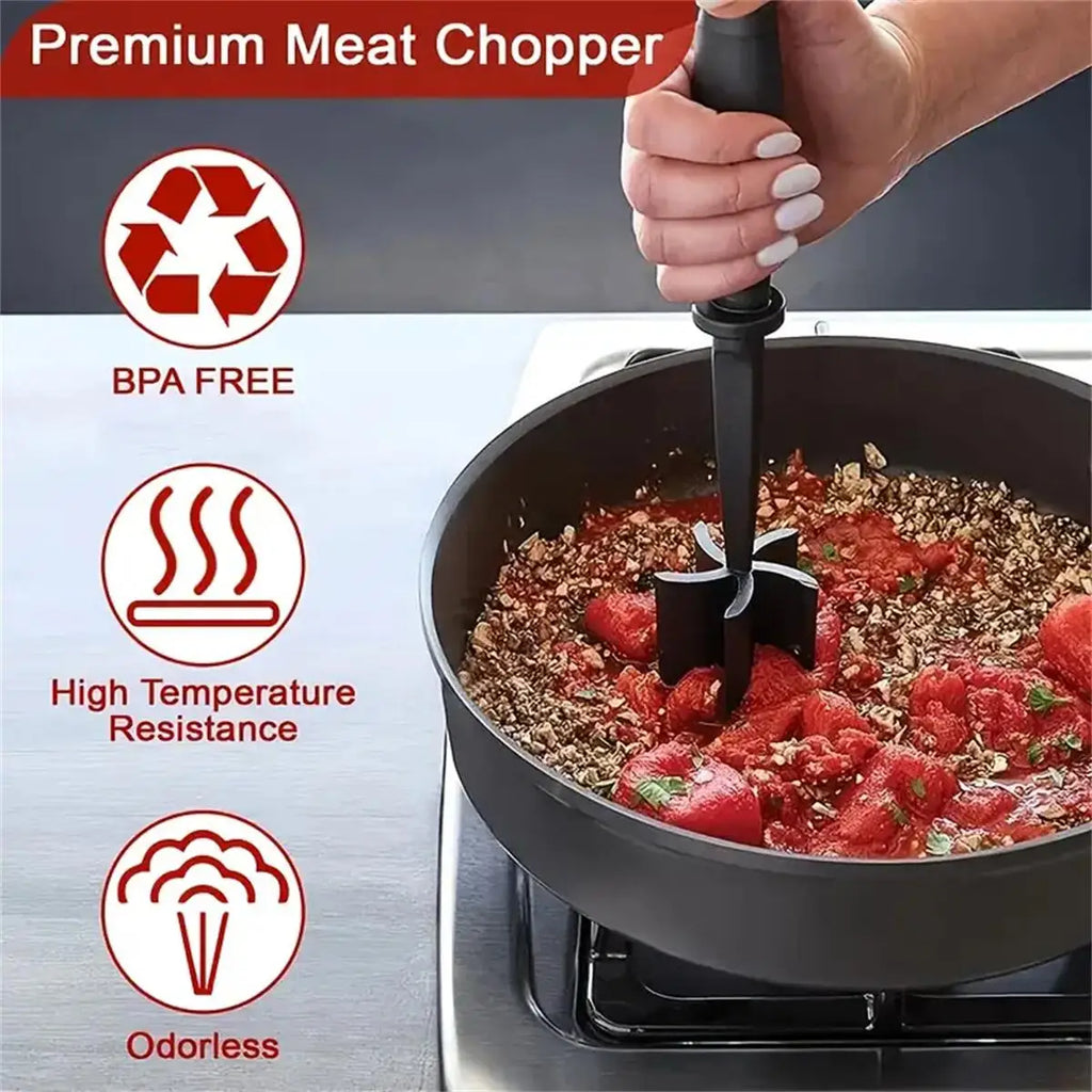 1Pc Meat Chopper, Meat Shredder, Heat Resistant Suitable for Hamburger Meat Ground Beef Smasher