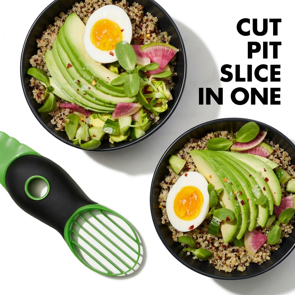 Safe and mess-free avocado prep with the 3-in-1 tool