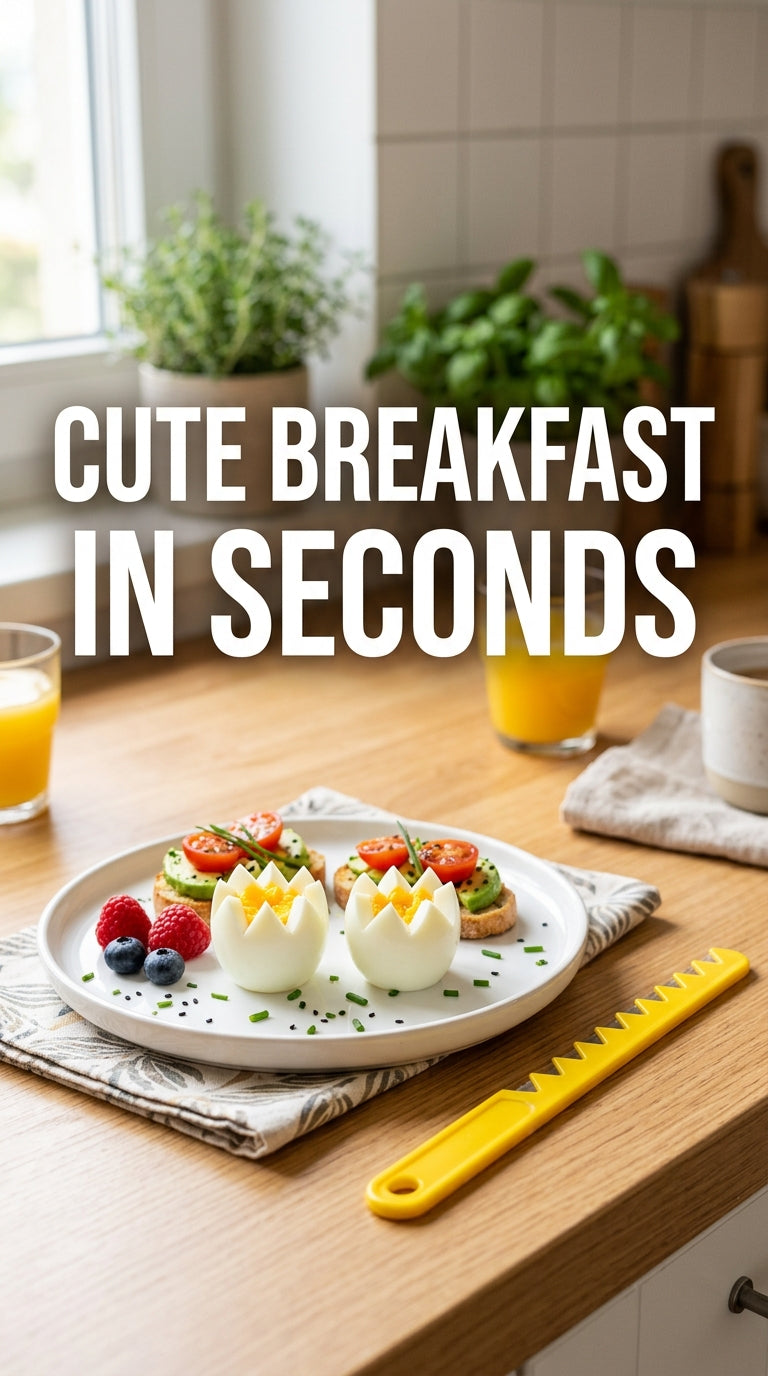 Cute breakfast in seconds with the egg cutter