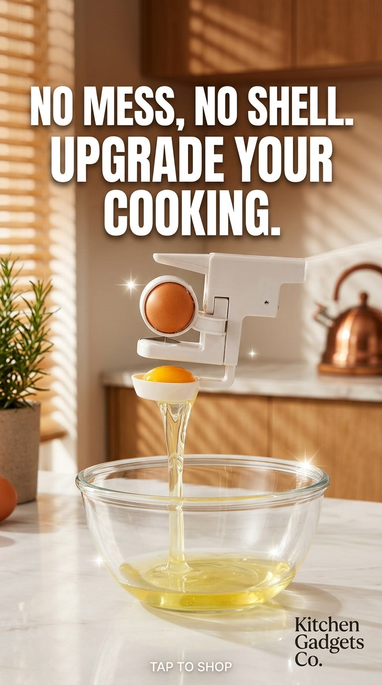 Egg cracker separator - Separate yolks in a squeeze
