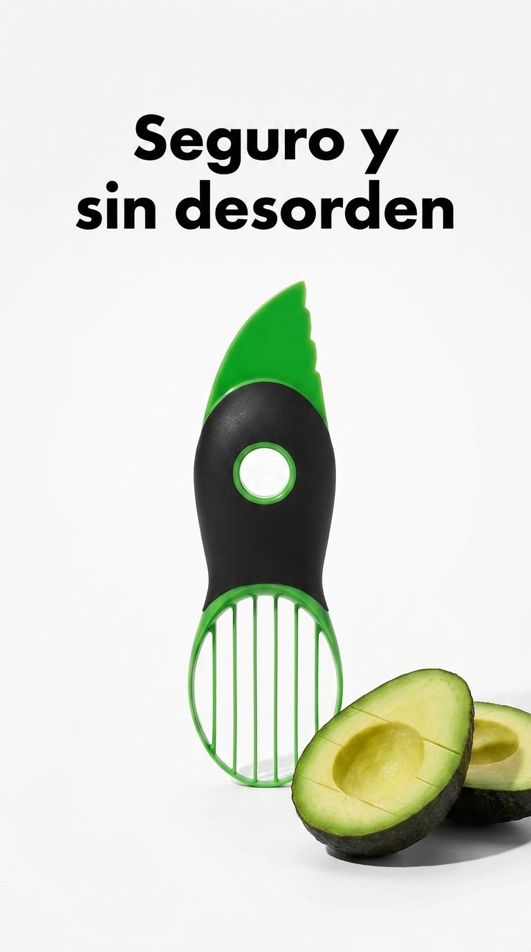 Seguro y sin desorden - rebanador de aguacate 3 en 1