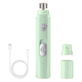 Electric Dog Nail Grinder USB Rechargeable LED Light Pet Nail Trimmer with 2 Speed Settings and Polisher Wheel