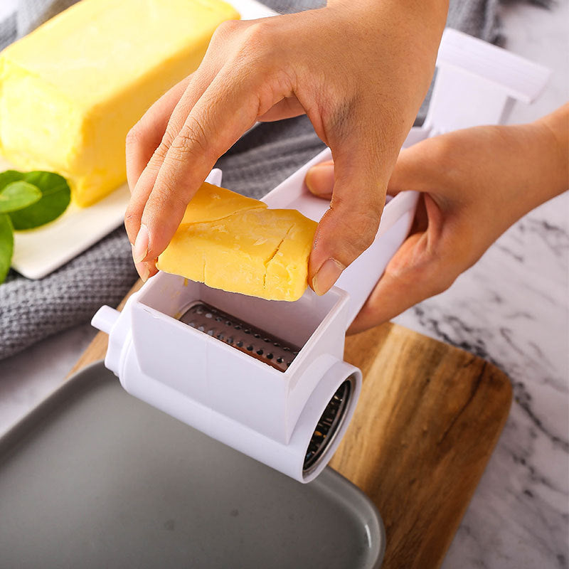 Grating a block of cheese