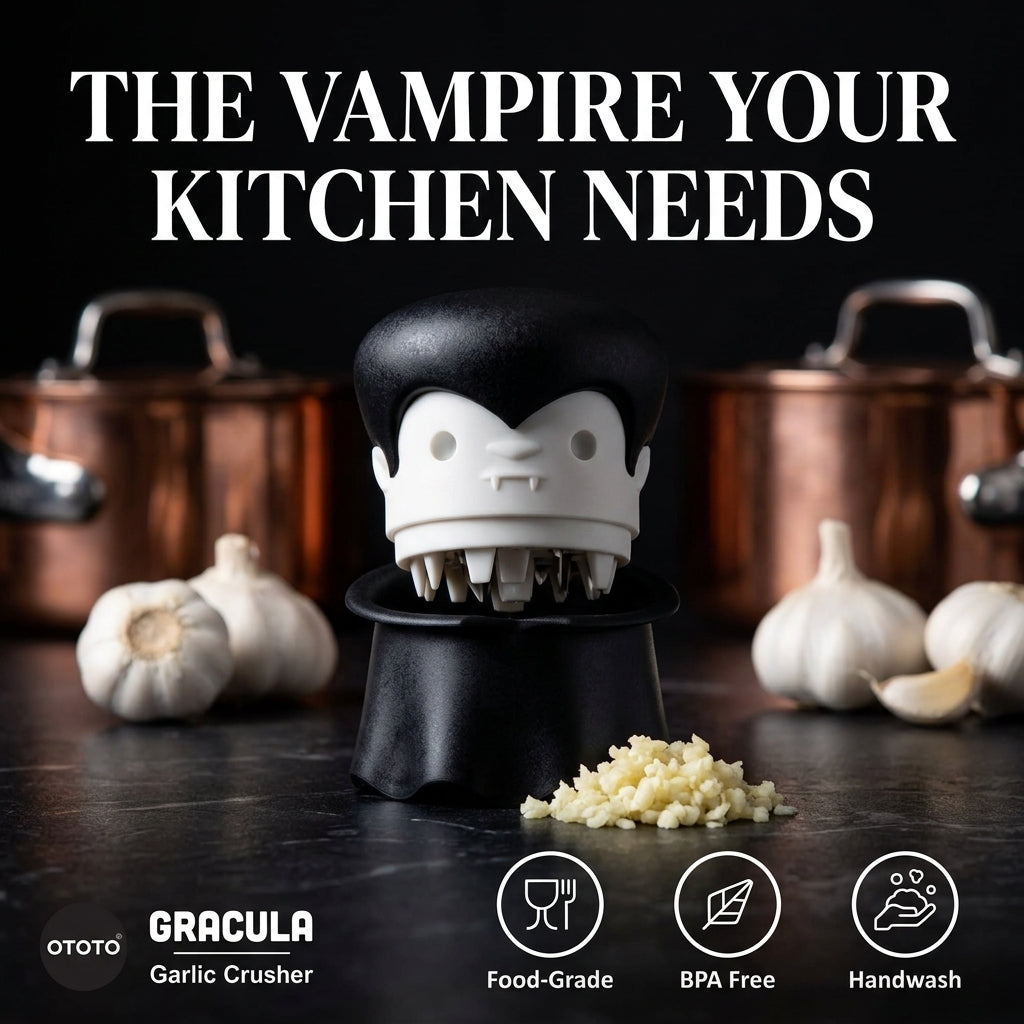 The vampire your kitchen needs - Gracula garlic crusher