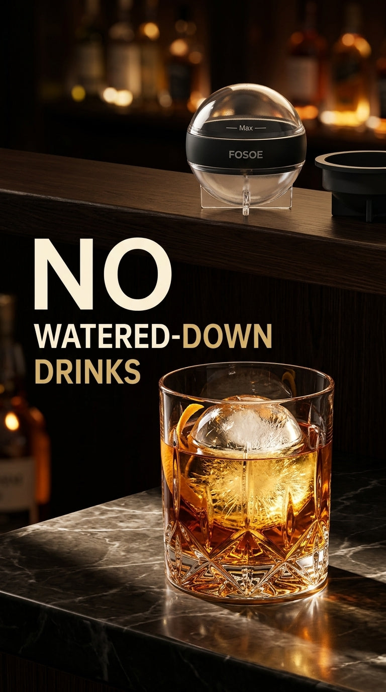 No watered-down drinks - sphere ice ball mold for whiskey