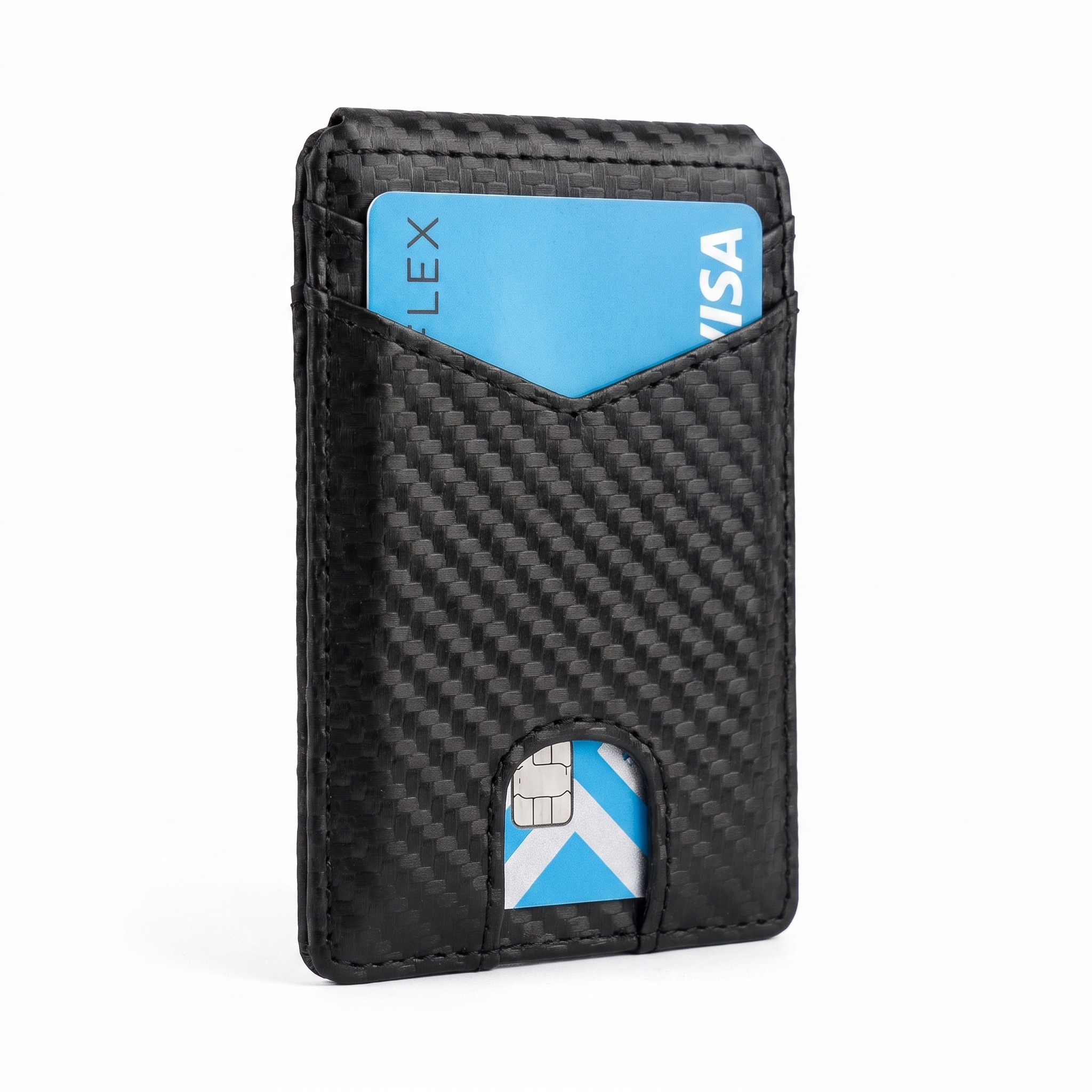Cartera Slim Bifold Fibra de Carbono con Ventana de ID
