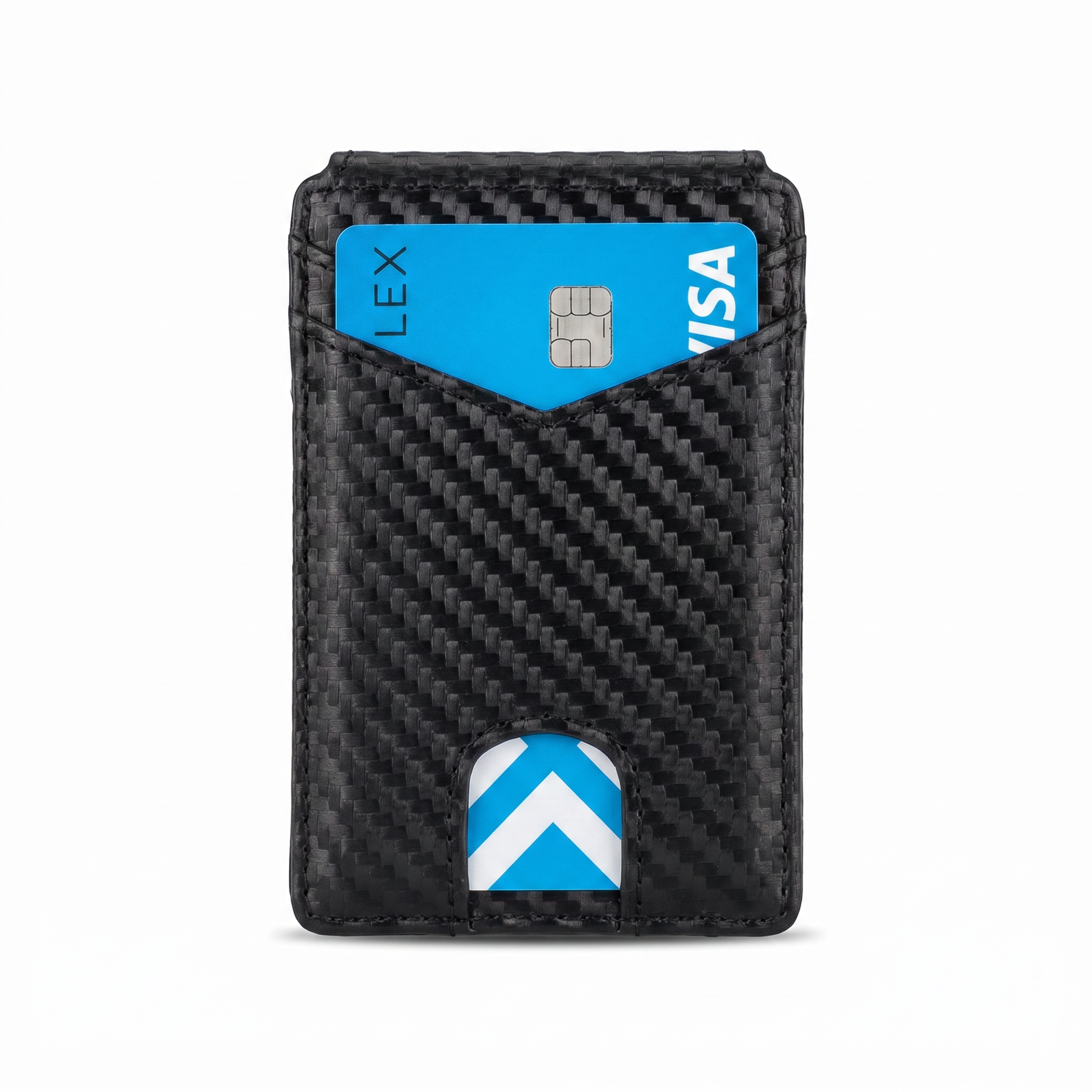 Cartera Slim Bifold Fibra de Carbono con Ventana de ID