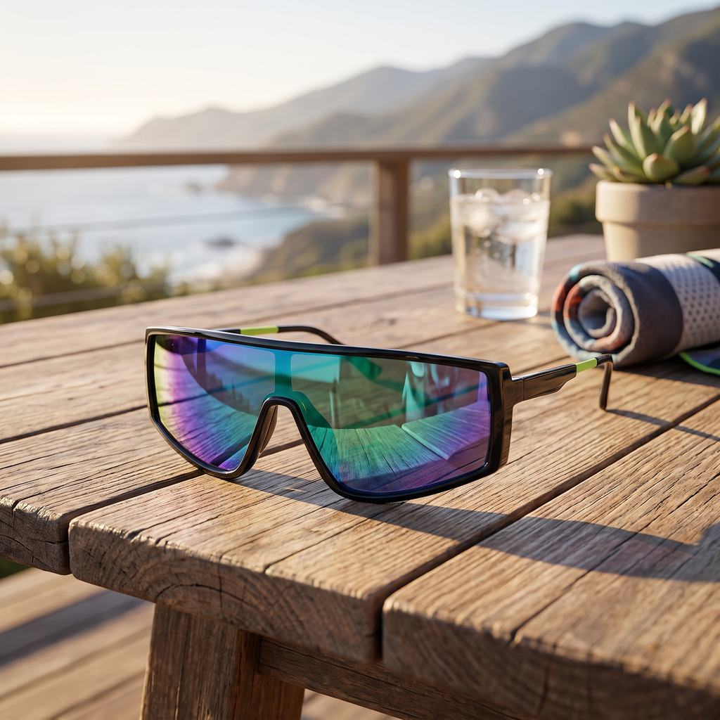 Gafas de Sol Deportivas Shield Lente Espejo Tornasol UV400
